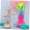 OKUMEYR 10pcs Jelly Color Aluminum Foil Number Balloons for First Birthday Party Decorations Festival Photo Props and Bright Colors Includes Numbers view 4