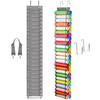 Elsjoy 48-Compartment Vinyl Roll Holder with Hooks and Strap, Wall Mounting Hanging Vinyl Roll Organizer Storage Rack for Home, Craft Room view 1