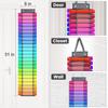 Elsjoy 48-Compartment Vinyl Roll Holder with Hooks and Strap, Wall Mounting Hanging Vinyl Roll Organizer Storage Rack for Home, Craft Room view 2