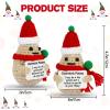 DAFURIET Positive Christmas Potato, 3 inch Knitted Wool Doll with Card for Cheer Up Gifts and Party Decorations, Cute Wool Potato Crochet Doll for Birthday Gifts (Christmas Potato) view 2
