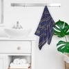 bisibuy Stripe Gold Blue Hand Towels for Bathroom 28.3 x 14.4 Decorative Kitchen Hand Towel Soft Absorbent Bathroom Towels Set of 2 Kitchen Drying Towels Home Farmhouse Decor Gifts view 4