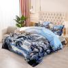 Jingzhang Snow Comforter Set King Size, 3D Print Winter Sunshine Snowy Bedding Set Golden Sunshine Forest Quilt Duvet Insert 3 Pieces view 2