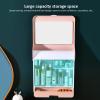 FZYUAN Wall Mounted Makeup Organizer with Mirror, Skincare Organizers Box with Lid and Drawers, Bathroom Wall Shelves Bathroom Organizer, Makeup Storage Box Bathroom Cabinet,Orange view 4