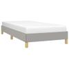 THOYTOUI Bed Frame,Beds Accessories Bedroom Furniture Interior Furniture Suitable for Apartment Bedroom Guest Room Hotel Light Gray 39.4"x74.8" Twin Fabric view 4