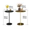 GQMYCDM Sofa Side End Table, Metal Waterproof Small Coffee Table Round Sofa Table, for Living Room Bedroom Balcony and Office (Color : White, Size : 19.7in/50cm) view 2