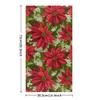 bisibuy Poinsettia Flowers Hand Towels for Bathroom 28.3 x 14.4 Decorative Kitchen Hand Towel Soft Absorbent Red Green Bathroom Towels Set of 2 Kitchen Drying Towels Home Farmhouse Decor Gifts view 2