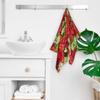 bisibuy Poinsettia Flowers Hand Towels for Bathroom 28.3 x 14.4 Decorative Kitchen Hand Towel Soft Absorbent Red Green Bathroom Towels Set of 2 Kitchen Drying Towels Home Farmhouse Decor Gifts view 4