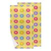 bisibuy Bright Donuts Hand Towels for Bathroom 28.3 x 14.4 Decorative Kitchen Hand Towel Soft Absorbent Yellow Bathroom Towels Set of 2 Kitchen Drying Towels Home Farmhouse Decor Gifts view 1