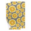 bisibuy Orange Slice Fruit Bathroom Hand Towels Decorative Set of 2 Grey Kitchen Towels Lightweight Absorbent Hand Towels for Bathroom Hand Kitchen Home Decor Gifts view 1