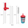 4PCS Zak Straws Replacement Compatible with Zak Designs 15oz Water Bottle,Transparent and Food Grade,Reusable straws With Cleaning Brush view 2