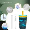 4PCS Zak Straws Replacement Compatible with Zak Designs 15oz Water Bottle,Transparent and Food Grade,Reusable straws With Cleaning Brush view 4