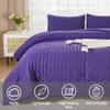 AveLom Dark Purple Seersucker California King Comforter Set (104x96 inches), 3 Pieces-100% Soft Washed Microfiber Lightweight Comforter with 2 Pillowcases, All Season Down Alternative Bedding Set view 2
