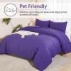 AveLom Dark Purple Seersucker California King Comforter Set (104x96 inches), 3 Pieces-100% Soft Washed Microfiber Lightweight Comforter with 2 Pillowcases, All Season Down Alternative Bedding Set view 3