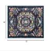 Qkjtyt Navy Blue Botanical Flower Washable Rug Traditional Floral Area Rugs for Girls Room Decor Boho Lightweight Bedroom Indoor Floor Mat Carpets,4'x6' view 2