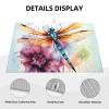Dragonfly Watercolor Painting Dish Drying Mat Large 18"x 24" Dishes Drainer Mats for Kitchen Counter Super Absorbent Quick Drying Coffee Mat Dish Rack Pad,Rack Tableware Mat view 3