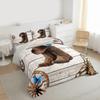 Erosebridal Rustic Farmhouse Comforter Set, Wooden Barn Door Country Bedding Set Full Size for Kids Boys Teens Adult Room, Western Cowboy Horseshoe Duvet Insert Butterfly Cowgirls Quilt, Gray Brown view 4