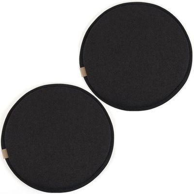 1/2/4 Pack Round Stool Chair Cushions,Round Kitchen Dining Seat Cushions with Buckle High Stool Chair Pads Bar Chair Cushion Set (Color : Black, Size : 30cm(2packs))