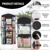 EOLIMEX Christmas Wrapping Paper Organizer Storage, Hanging Gift Bag Storage Organizer, Double-Sided Wrapping Paper Holder Storage - Black view 4