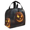 Ogniwo Halloween Pumpkin Print Large Insulated Lunch Bag,Lunch Tote Cooler Reusable Lunch Pail Outdoors Meal Bag For Women Men view 2