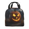 Ogniwo Halloween Pumpkin Print Large Insulated Lunch Bag,Lunch Tote Cooler Reusable Lunch Pail Outdoors Meal Bag For Women Men view 3