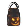 Ogniwo Halloween Pumpkin Print Large Insulated Lunch Bag,Lunch Tote Cooler Reusable Lunch Pail Outdoors Meal Bag For Women Men view 4