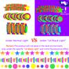 702feet Paper UV Neon Garland Neon Streamers Glow in The Dark Neon Party Supplies and Decorations Glow in The Dark Streamers Blacklight Reactive Fluorescent Black Light Party Kit for Birthday Wedding view 3