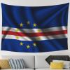 KOSPOGO Silk Style Flag Of Cape Verde Tapestry Wall Hanging 90x60 Inch Bedroom Living Room Home Party Banner Decoration Tapestries view 1