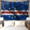 KOSPOGO Silk Style Flag Of Cape Verde Tapestry Wall Hanging 90x60 Inch Bedroom Living Room Home Party Banner Decoration Tapestries view 2