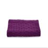 ARAN ISLE Fisherman Cable Knit Throw/Blanket 100% Virgin Wool 66.93 x 44.88 inches (Purple) view 2