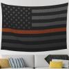 KOSPOGO Mesh Style United States Thin Orange Line Flag Tapestry Wall Hanging 90x60 Inch Bedroom Living Room Home Party Banner Decoration Tapestries view 1