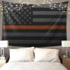 KOSPOGO Mesh Style United States Thin Orange Line Flag Tapestry Wall Hanging 90x60 Inch Bedroom Living Room Home Party Banner Decoration Tapestries view 2