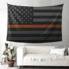 KOSPOGO Mesh Style United States Thin Orange Line Flag Tapestry Wall Hanging 90x60 Inch Bedroom Living Room Home Party Banner Decoration Tapestries view 3