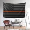 KOSPOGO Mesh Style United States Thin Orange Line Flag Tapestry Wall Hanging 90x60 Inch Bedroom Living Room Home Party Banner Decoration Tapestries view 4