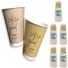 Japan Dexie KDNP11CF Paper Cups Insulated 11 oz, 136 ml, Dusty Color, 5 x 10, Heat Resistant, Cafe Style, Disposable, Made in Japan, Craft Taste