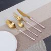 40 Pieces Pink Silverware Set, Pink Flatware Set, 18/8 Food-Grade Stainless Steel Cutlery Set for 10, Tableware Eating Utensils, Small Waist Grip, Dishwasher Safe view 4
