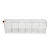 LUCKDANO Versatile Sock Organizer Dividers, Wall Mounted Underwear Storage Boxes for Drawer Closet, Transparent Removable view 2