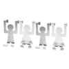 FELTECHELECTR Over Door Hooks for Hanging 4 Pack Metal Coat Hanger Hanger Rack Space Saver Easy Install Stainless Steel view 1