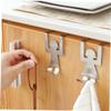 FELTECHELECTR Over Door Hooks for Hanging 4 Pack Metal Coat Hanger Hanger Rack Space Saver Easy Install Stainless Steel view 4
