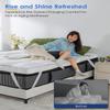 QUEEN ROSE Mattress Topper King Size, Pillow Top Extra Thick Mattress Pad, Soft Baffle Box Overfilled Down Alternative for Back Pain, 4 Corner Straps, White view 4