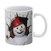3D Frosty Snowman Christmas Cup Coffee Mug, Comfortable To Hold, Birthday Present For Men Women Wife Husband Daughter Friends view 1