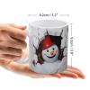 3D Frosty Snowman Christmas Cup Coffee Mug, Comfortable To Hold, Birthday Present For Men Women Wife Husband Daughter Friends view 2