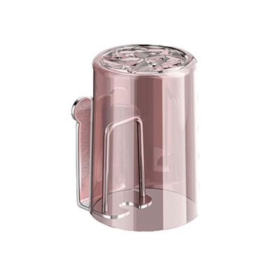 JUSHZ Toothbrush Holder Wall Mounted Toothbrush Holders for Bathroom Tooth Brush Holder Organiser Non Screw with Cups No Drill Self Adhesive Cup Holder Durable Stainless Steel Travel (3.8x7.4cm,Pink)