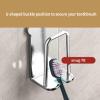 JUSHZ Toothbrush Holder Wall Mounted Toothbrush Holders for Bathroom Tooth Brush Holder Organiser Non Screw with Cups No Drill Self Adhesive Cup Holder Durable Stainless Steel Travel (3.8x7.4cm,Pink) view 3