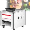NYMFEA 850W Commercial Stainless Steel Meat Cutter, Electric Meat Slicer Shredded Cutting Machine, Chicken Fish Beef Meat Vegetable Slicer, for Slices Strips Cubes,15MM view 1