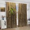 Bamboo 3D Printed Outdoor Curtain Zen Japanese Nature Thermal Insulated Room Darkening Curtains for Living Room Bedroom Drapes 2 Panels 42x45 Inch view 4