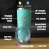 Bevvee Doberman Face - Insulated Coffee Tumbler Cup with Sliding Lid - Stainless Steel Travel Mug - Doberman Dog Gifts for Women and Men - Teal view 4