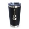 Acoustic Guitar - Insulated Coffee Tumbler Cup with Sliding Lid - Stainless Steel Travel Mug - Guitarist Gifts for Women and Men Musicians - Black view 1