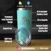 Bevvee I'd Hike That - Insulated Coffee Tumbler Cup with Sliding Lid - Stainless Steel Travel Mug - Cool Hiking Gifts for Hikers - Teal view 4