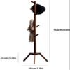 Coat Shelf Coat Rack Coat Stand Coat Rack Tree Bamboo Freestanding Floor Coat Stand With 8 Hooks & Tripod Chassis For Coats Hats Bags Entryway Hallway Coat Hat Rack Coat Holder ( Color : Wood color ) view 2