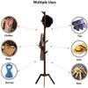 Coat Shelf Coat Rack Coat Stand Coat Rack Tree Bamboo Freestanding Floor Coat Stand With 8 Hooks & Tripod Chassis For Coats Hats Bags Entryway Hallway Coat Hat Rack Coat Holder ( Color : Wood color ) view 3